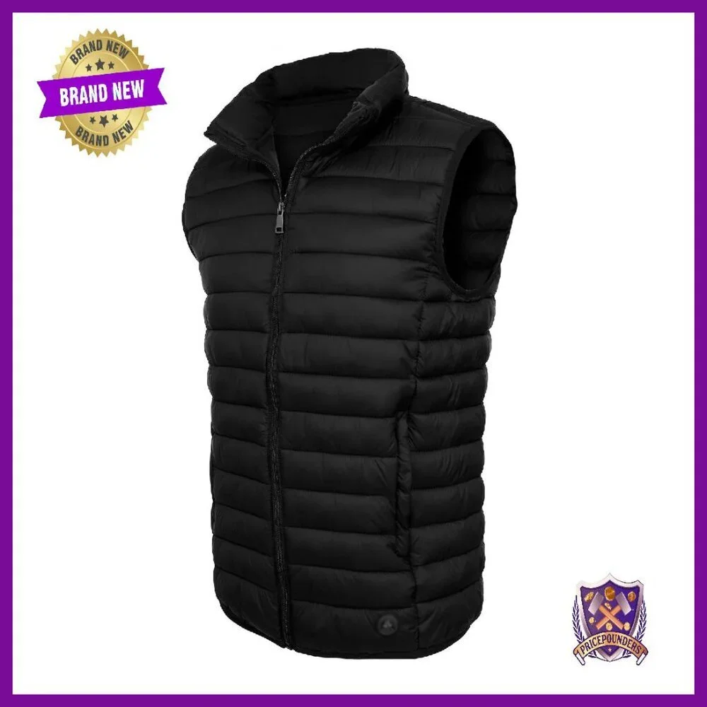 Men's Lightweight Puffer Vest Water-Resistant Windproof Outdoor Winter
